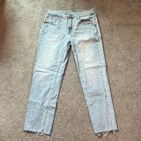 Gap Girlfriend Mid Rise Raw Hem Jeans - Picture 7 of 12